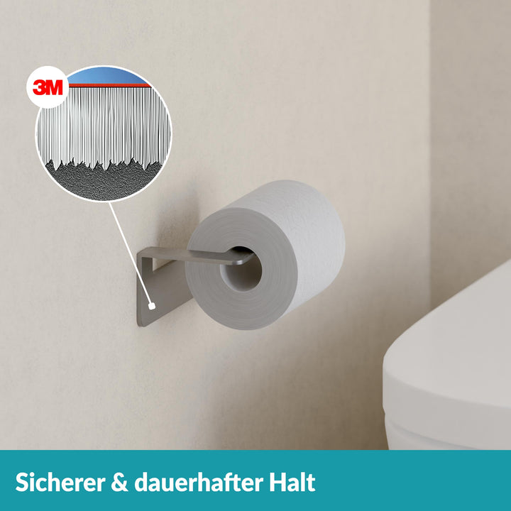 Toilettenpapierhalter aus Edelstahl ohne Bohren - Silber