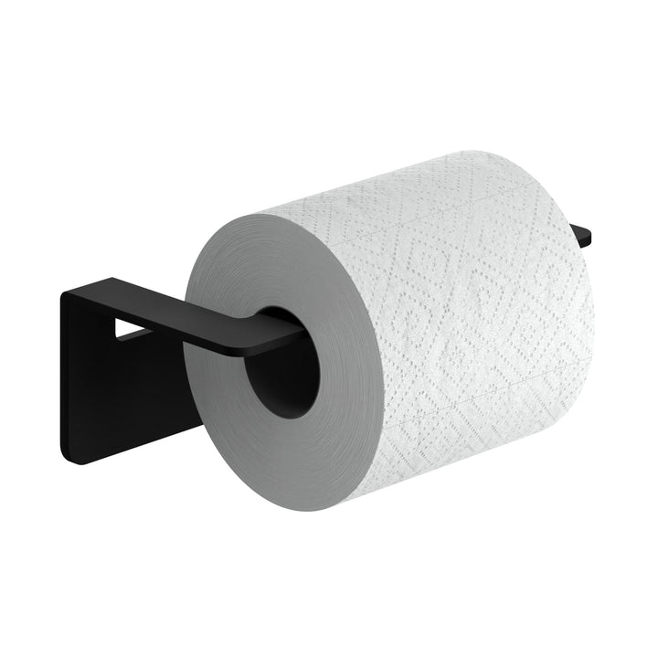 Toilettenpapierhalter Schwarz ohne Bohren - Edelstahl